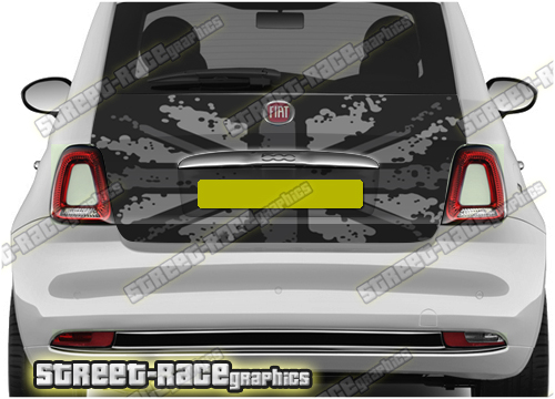 Fiat 500 tailgate wrap 735
