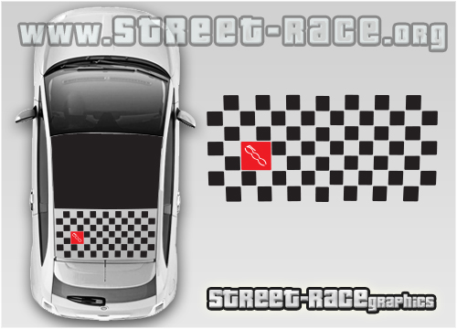 Fiat 500 OTT002B roof stickers