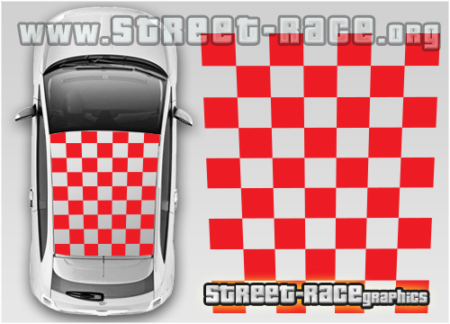 Fiat 500 OTT008 roof stickers squares