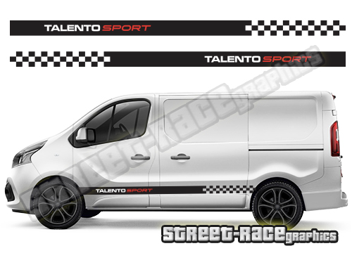 Fiat Talento van side racing stripes 003