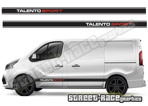 Fiat Talento van side racing stripes 004