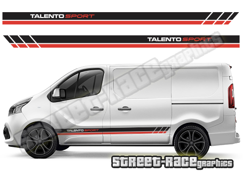 Fiat Talento van side racing stripes 006