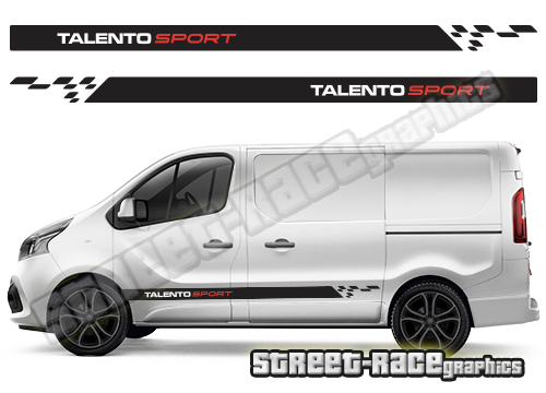 Fiat Talento van side racing stripes 009