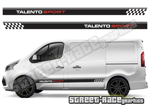 Fiat Talento van side racing stripes 010