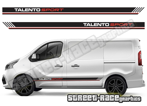 Fiat Talento van side racing stripes 011