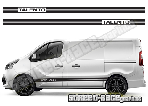 Fiat Talento van side racing stripes 025