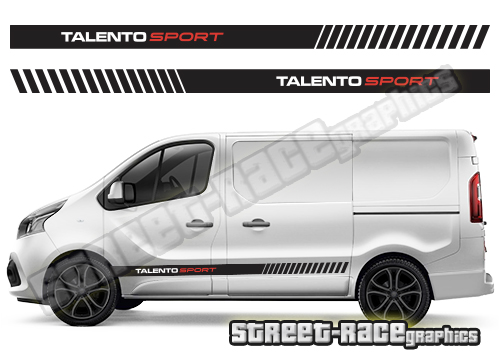 Fiat Talento van side racing stripes 026