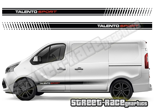Fiat Talento van side racing stripes 027