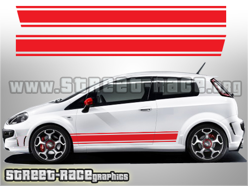 Fiat Punto racing stripes 007 - Abarth style