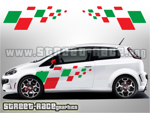 Fiat Punto side flag graphics 028