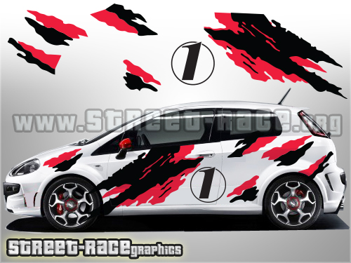 Fiat Punto rally graphics 032