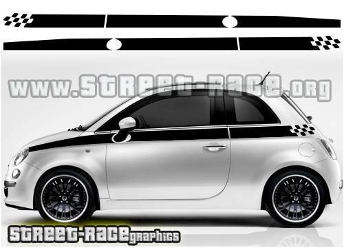 Fiat 500 racing stripes 007 - Image 2