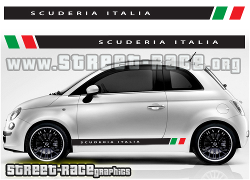 Fiat 500 racing stripes 009 - Scuderia Italia
