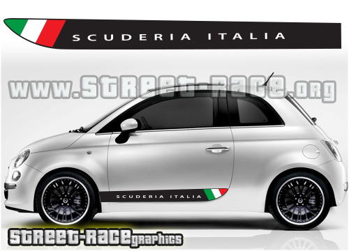 Fiat 500 racing stripes 010 - Scuderia Italia