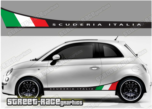 Fiat 500 racing stripes 036 - Scuderia Italia graphics