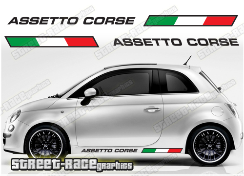 Fiat 500 racing stripes 039 - Assetto Corse