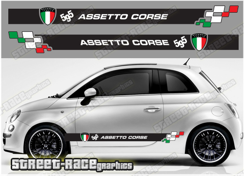 Fiat 500 racing stripes 064 - Assetto Corse 595