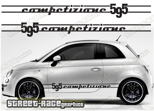 Fiat 500 racing stripes 115 - 595 Competizione