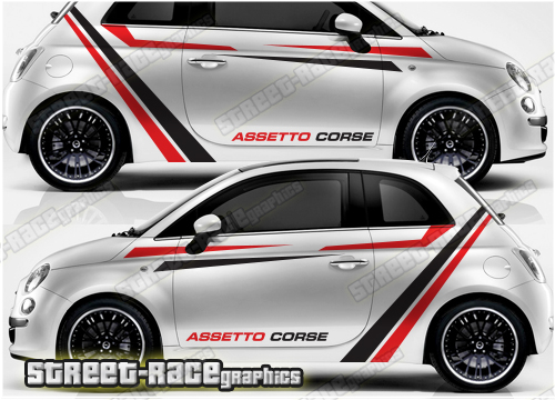 Fiat 500 racing stripes 116 - Assetto Corse