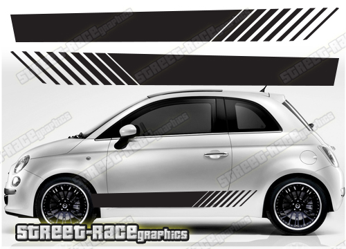 *SALE - READ DESCRIPTION - Fiat 500 racing stripes 126