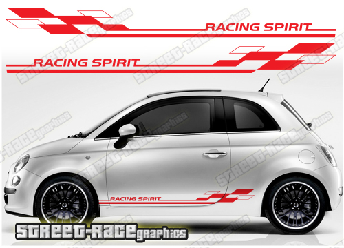 Fiat 500 racing stripes 130