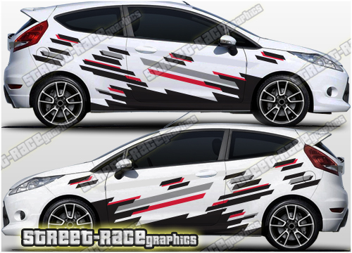 003 Ford Fiesta Rally diagonal stripe graphics