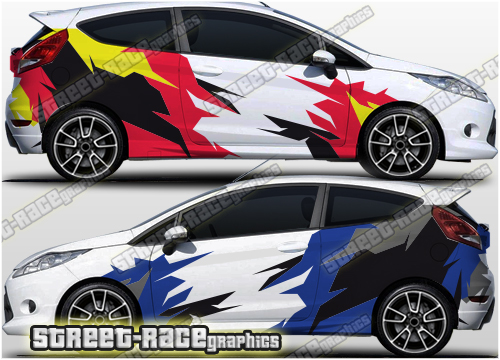 007 Ford Fiesta large side rally graphics