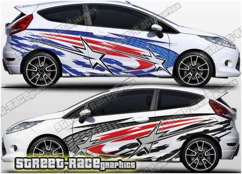 033 Ford Fiesta large side rally graphics
