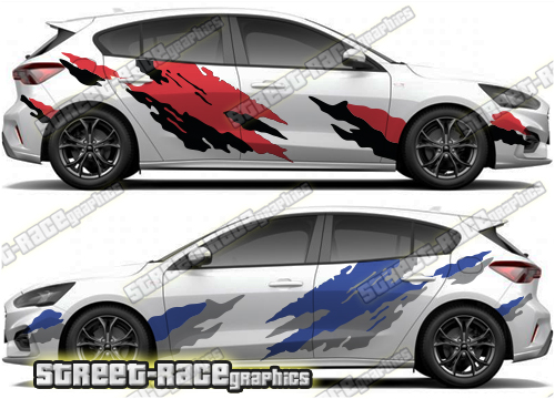 002 Ford Focus Rally Raid mud splatter graphics