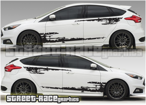 004A Ford Focus grunge mud splatter graphics