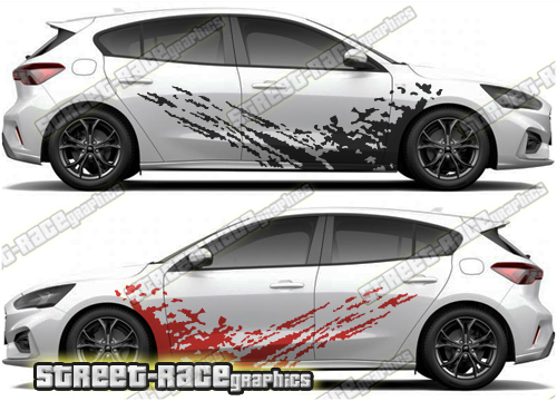 005 Ford Focus grunge mud splatter graphics