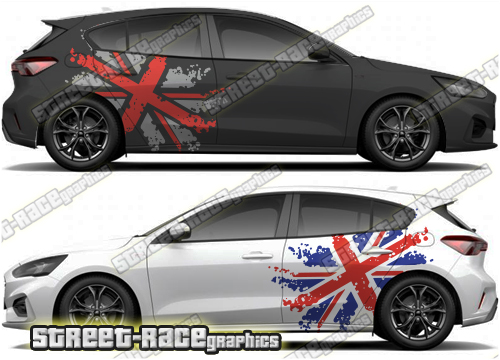 018 Ford Focus Union Jack graphics