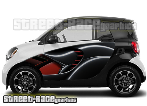 Smart Fortwo side part wrap abstract graphics 006