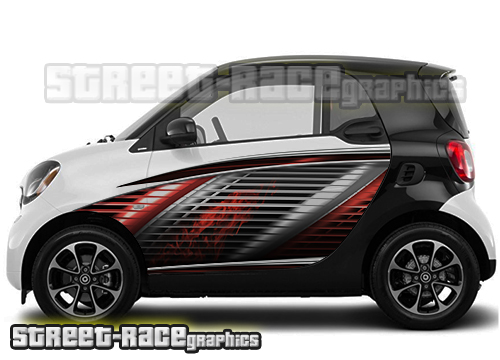 Smart Fortwo side part wrap abstract graphics 011