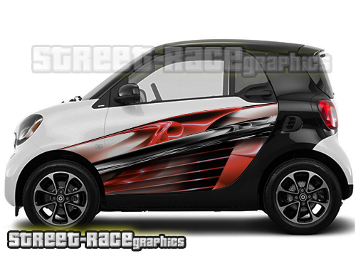 Smart Fortwo side part wrap abstract graphics 012