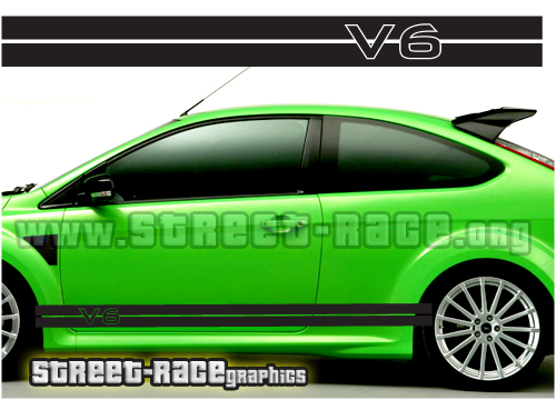 Ford Focus racing stripes 001c V6