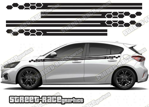 Ford Focus side stripes 048
