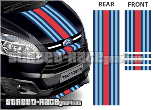 Ford Transit Custom Sport Martini stripes 520mm OTT003