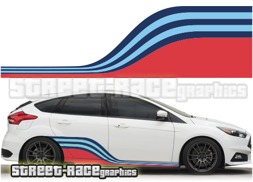 Ford Focus Martini racing stripes 007