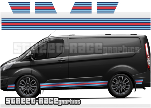 Ford Transit Custom Martini racing stripes 008