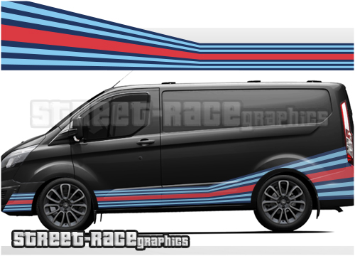Ford Transit Custom Martini racing stripes 009