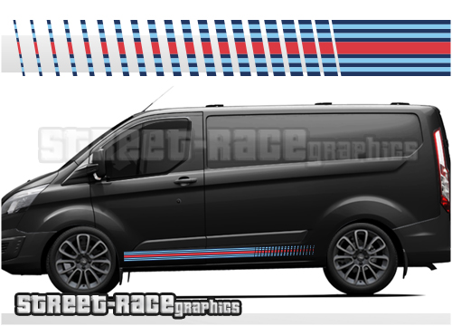 Ford Transit Custom Martini racing stripes 010