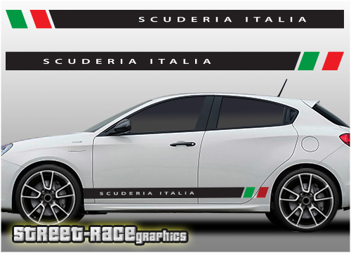 Alfa Romeo Giulietta racing stripes 009 - Italian flag
