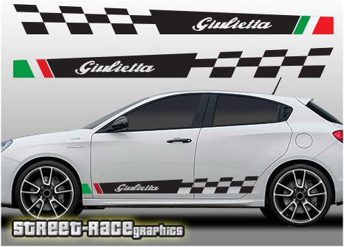 Alfa Romeo Giulietta racing stripes 011 - Italian flag