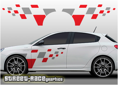 Alfa Romeo Giulietta side flag decals 014