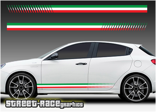 Alfa Romeo Giulietta racing stripes 003 - Italian flag