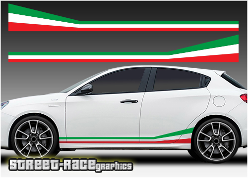Alfa Romeo Giulietta racing stripes 004 - Italian flag