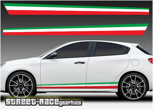 Alfa Romeo Giulietta racing stripes 005 - Italian flag