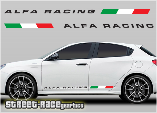 Alfa Romeo Giulietta racing stripes 006 - Italian flag