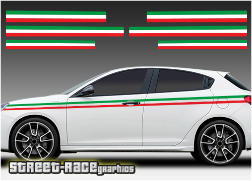 Alfa Romeo Giulietta racing stripes 007 - Italian flag
